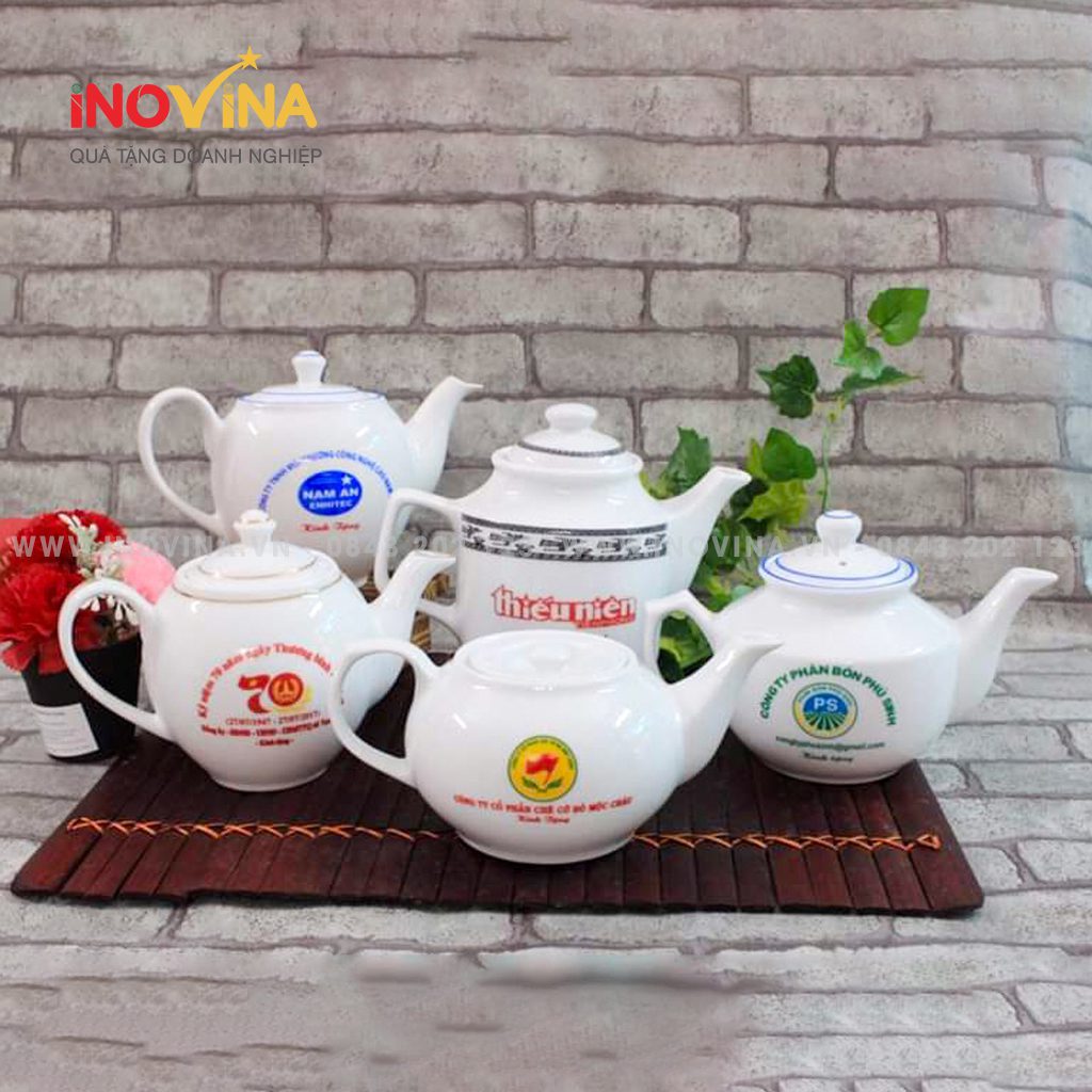 Bộ Ấm Chén In logo Quà Tặng Doanh Nghiệp Uy Tín Giá Tốt
