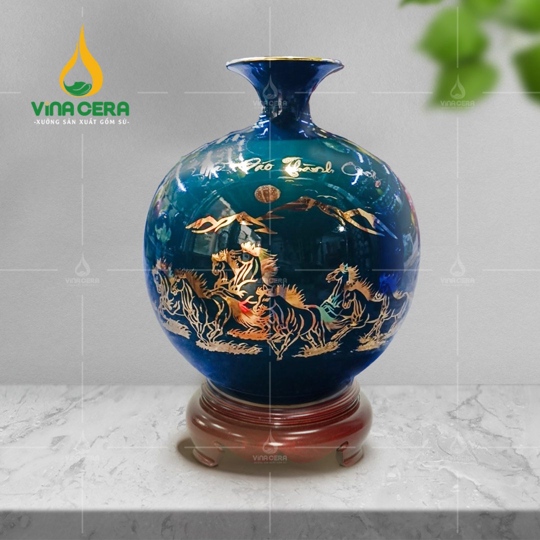 Bình hút lộc Mã Đáo Thành Công vẽ vàng