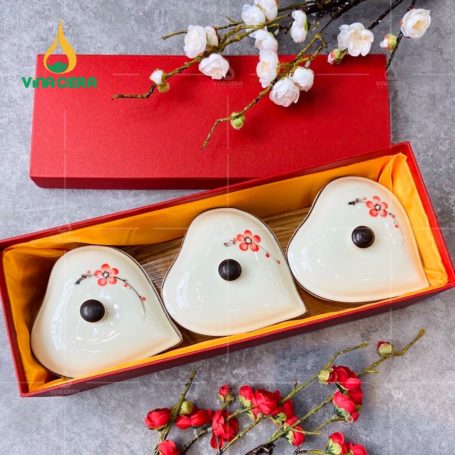 khay đựng mứt tết bằng sứ - Bộ 3 hủ (63)