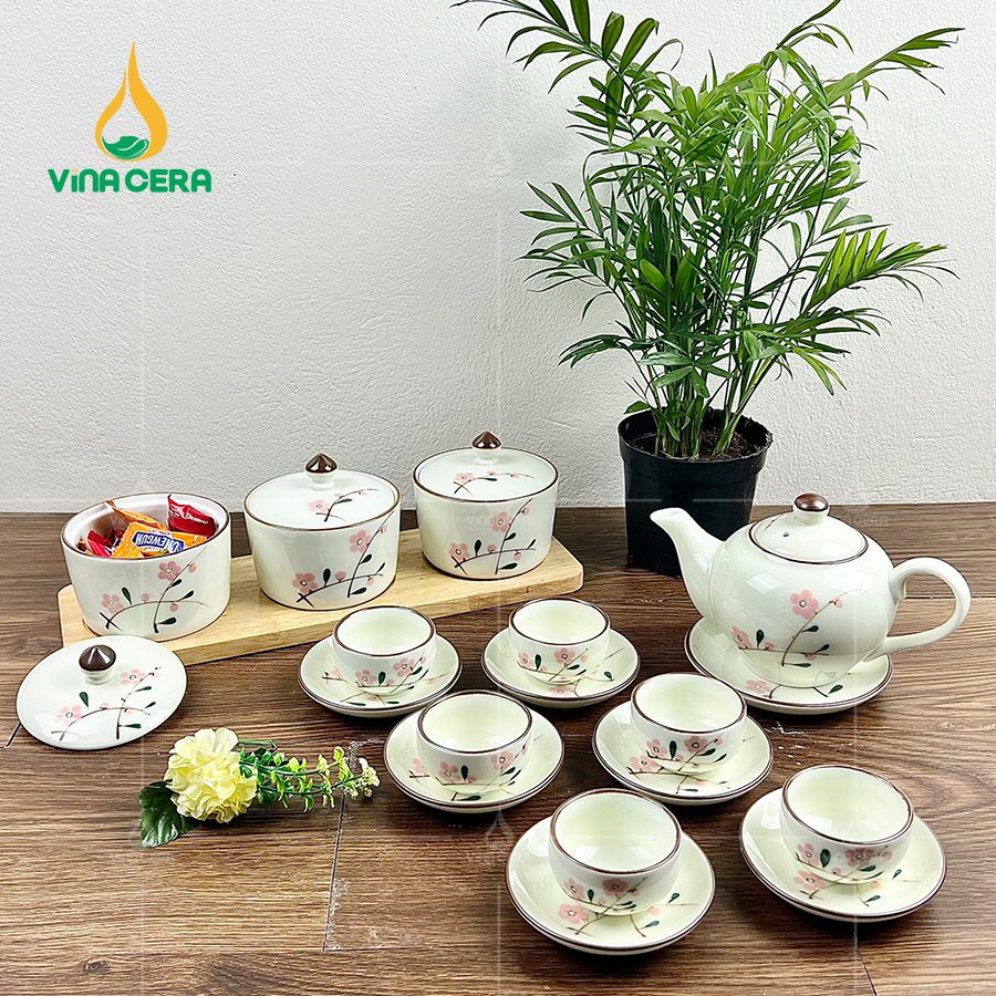 khay đựng mứt tết bằng sứ - Bộ 3 hủ (63)